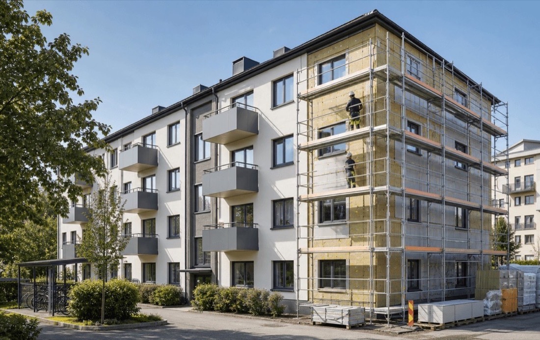 Fasadbyte för BRF - fasadcase