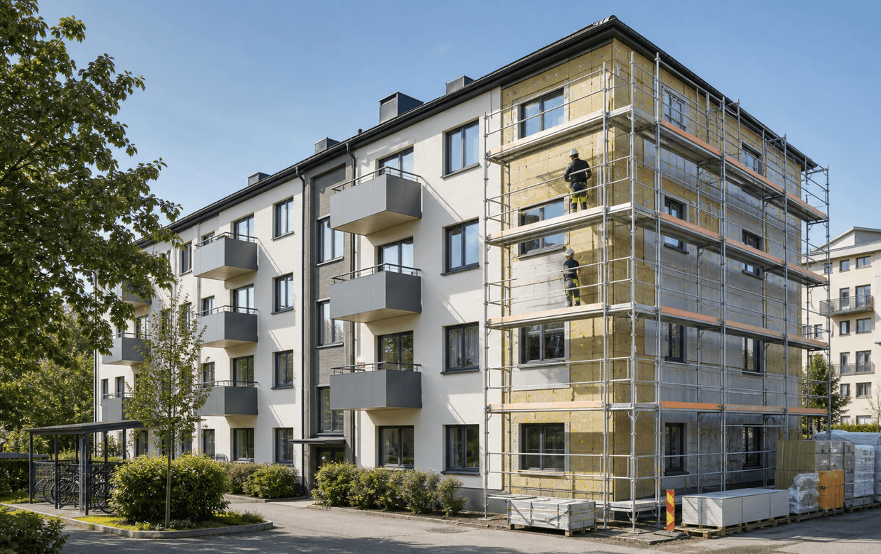 Fasadbyte för BRF - fasadcase